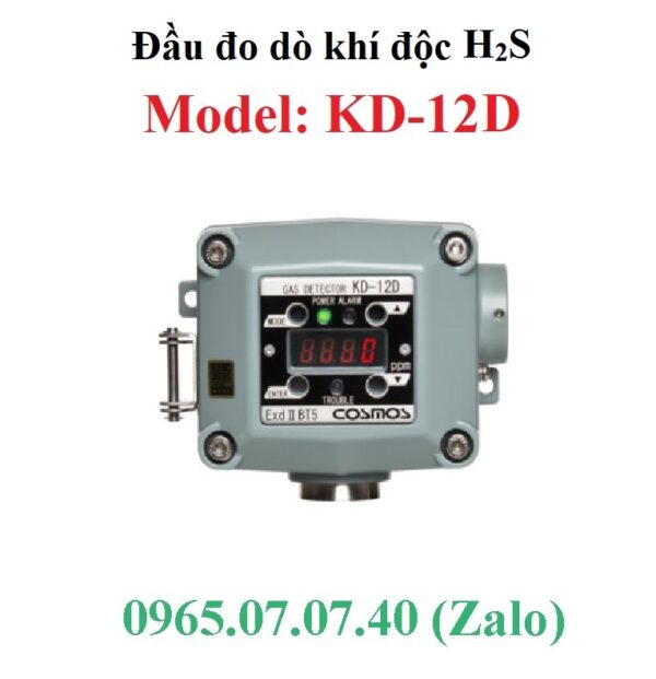 Đầu cảm biến đo khí độc H2S KD-12D Cosmos