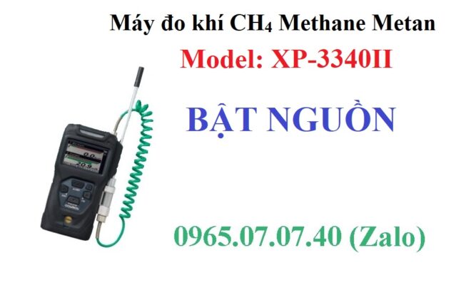 Bật nguồn máy đo dò khí Methane Metan CH4 nồng độ cao XP-3340II Cosmos