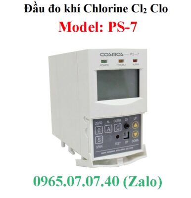 Các dải đo của đầu đo khí PS-7 Cl2 Cosmos