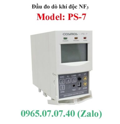 Các dải đo của đầu đo khí PS-7 NF3 Cosmos