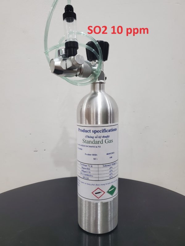 Bình khí hiệu chuẩn SO2 nồng độ 10 ppm