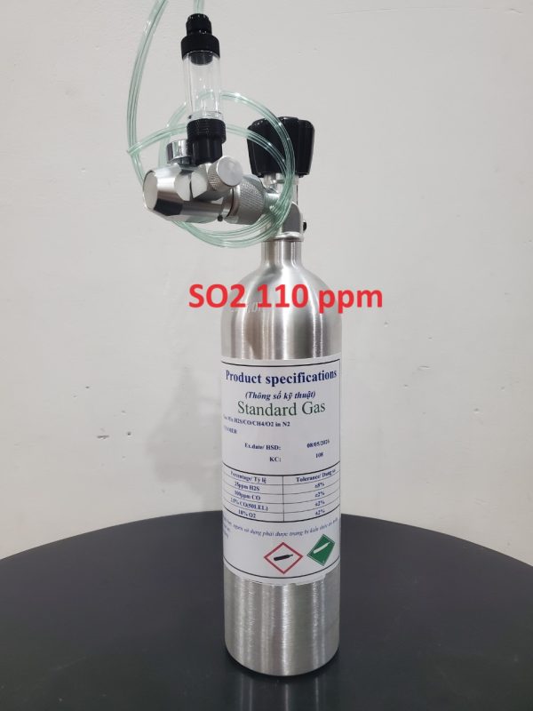 Bình khí hiệu chuẩn SO2 nồng độ 110 ppm