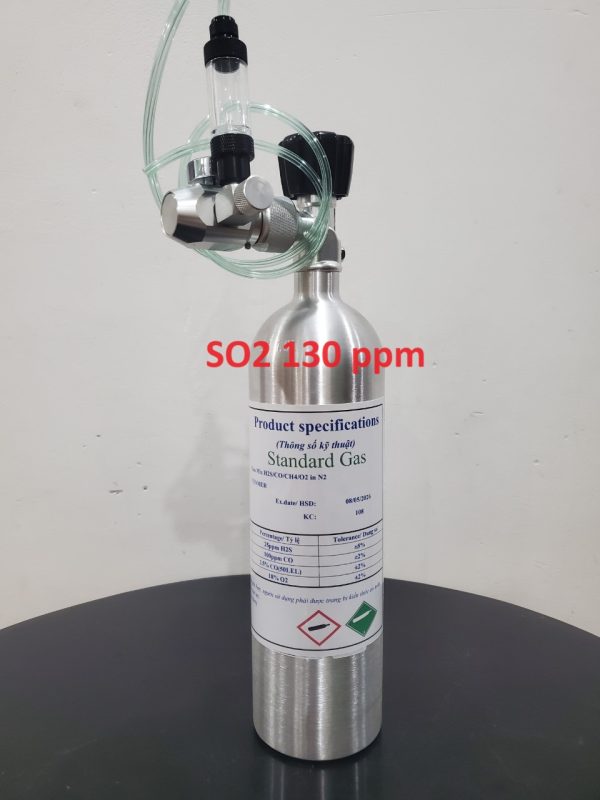 Bình khí hiệu chuẩn SO2 nồng độ 130 ppm