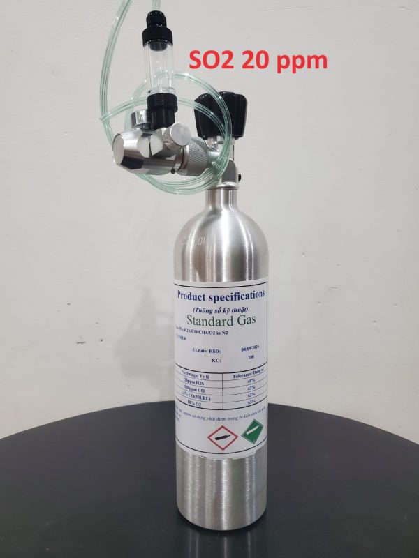 Bình khí hiệu chuẩn SO2 nồng độ 20 ppm