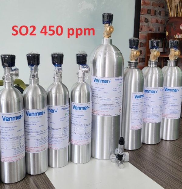 Bình khí hiệu chuẩn SO2 nồng độ 450 ppm