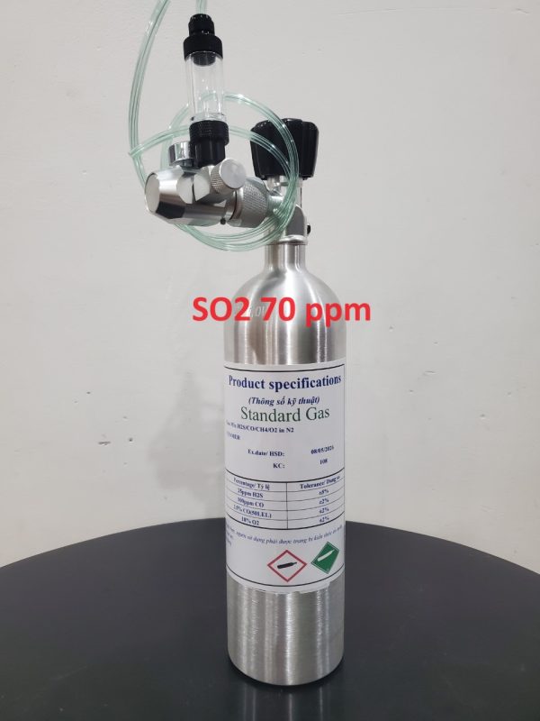 Bình khí hiệu chuẩn SO2 nồng độ 70 ppm