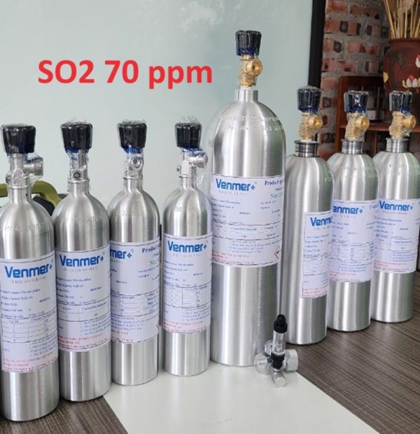 Bình khí hiệu chuẩn SO2 nồng độ 70 ppm