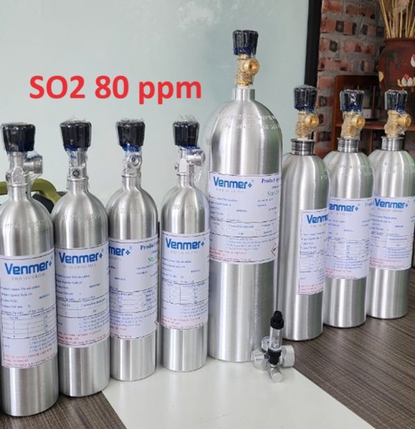 Bình khí hiệu chuẩn SO2 nồng độ 80 ppm