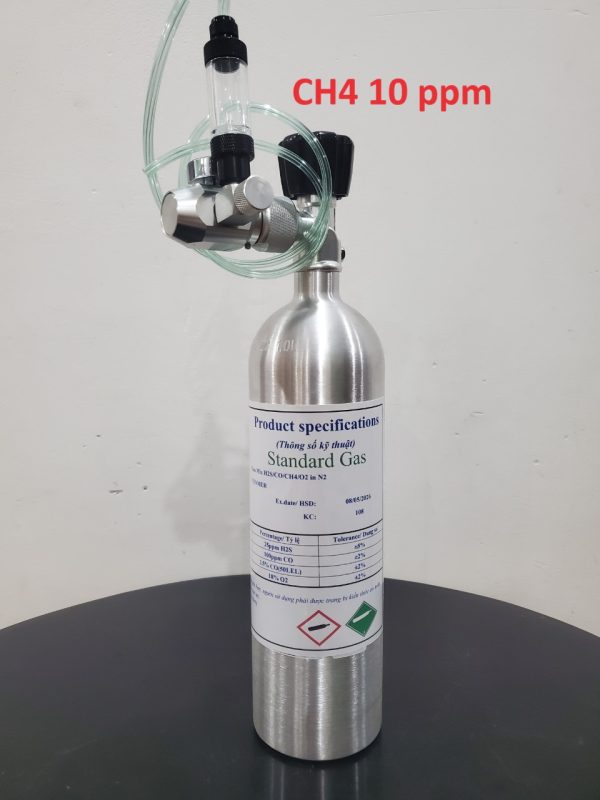 Chai khí hiệu chuẩn CH4 nồng độ 10 ppm