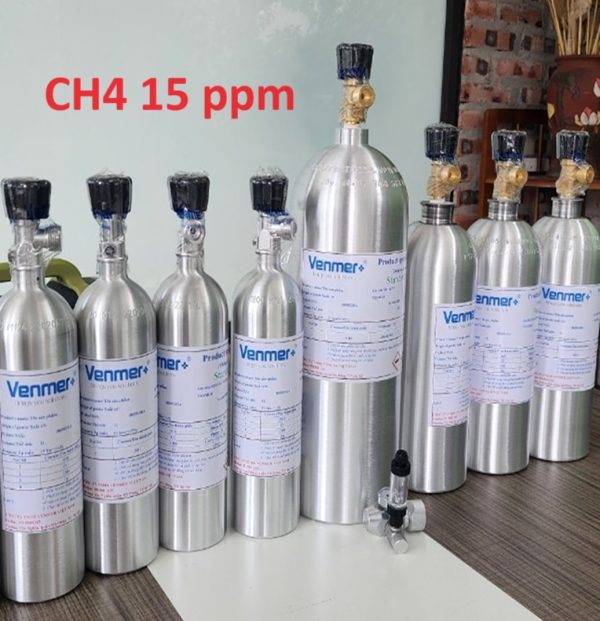 Chai khí hiệu chuẩn CH4 nồng độ 15 ppm