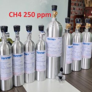 Chai khí hiệu chuẩn CH4 nồng độ 250 ppm 5 Chai khí hiệu chuẩn CH4 nồng độ 250 ppm