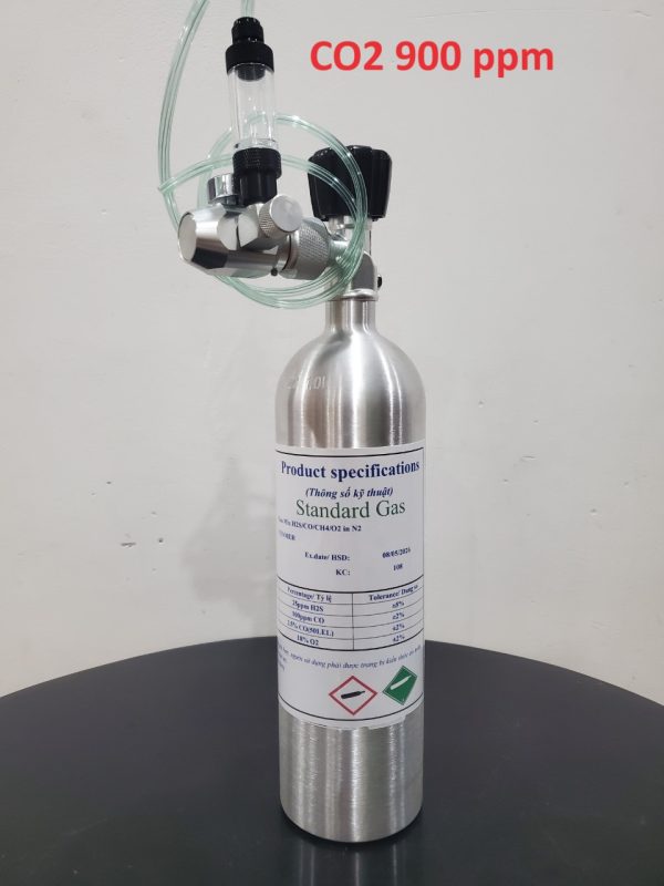 Bình khí hiệu chuẩn CO2 nồng độ 900 ppm