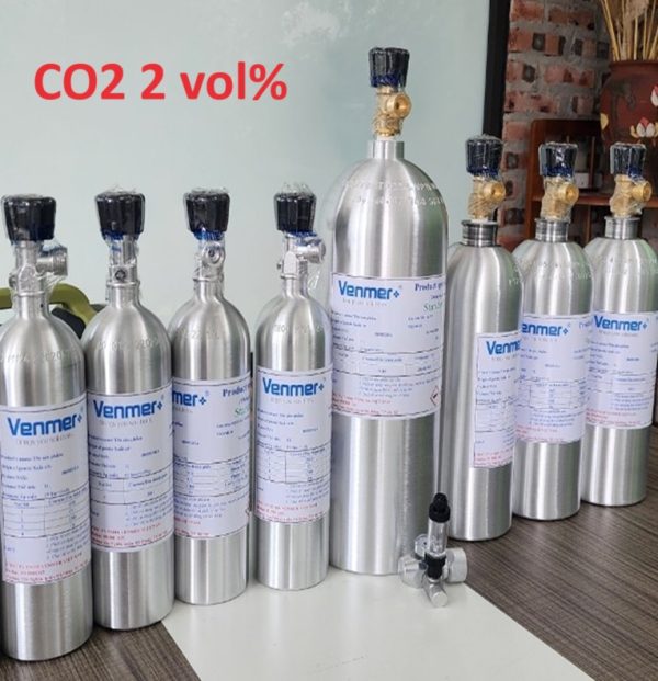 Bình khí hiệu chuẩn CO2 nồng độ 2 vol%