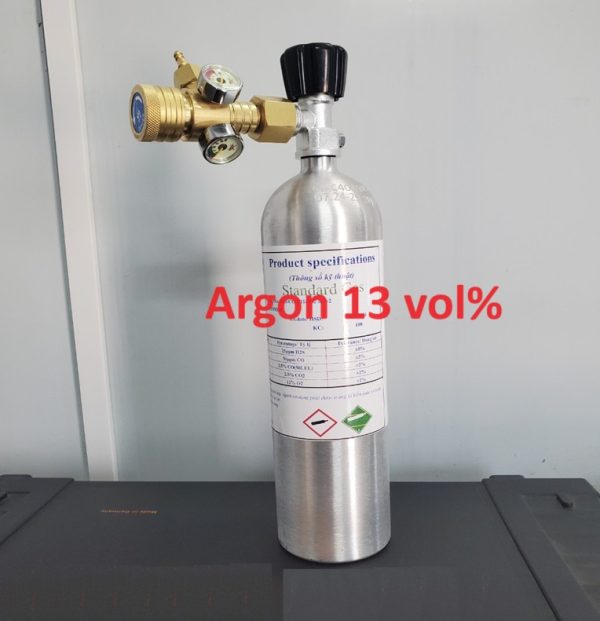 Bình khí hiệu chuẩn Ar Argon 13 vol%