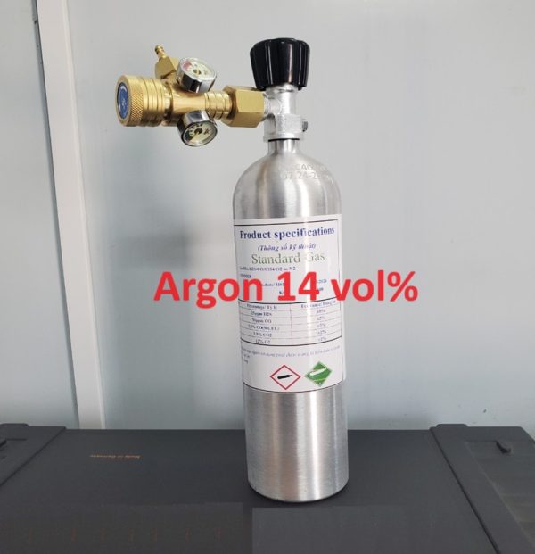 Bình khí hiệu chuẩn Ar Argon 14 vol%