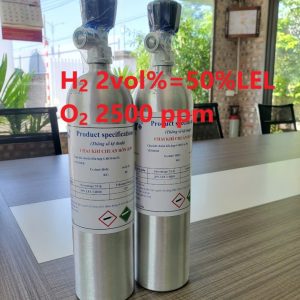 Chai khí H2 Hydro 50 % LEL O2 2500 ppm
